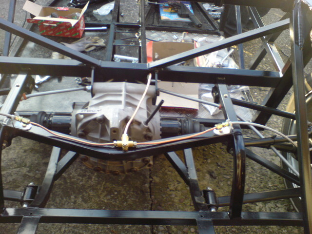 brake pipes routed and hand br